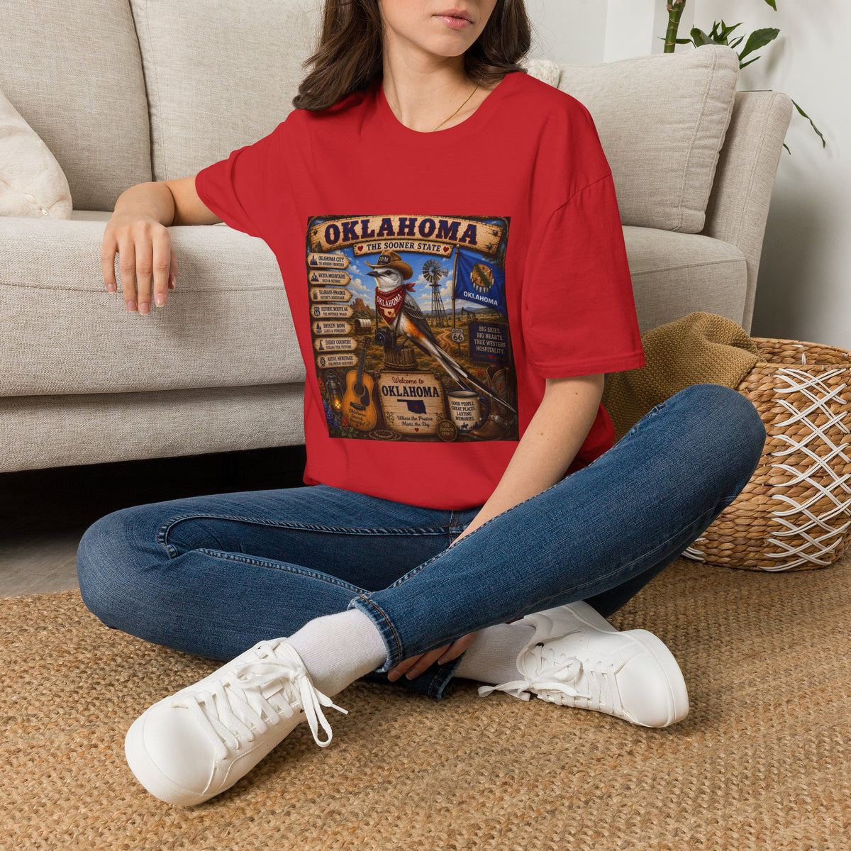 Oklahoma State Vintage Graphic T-Shirt — Sooner State Travel Souvenir