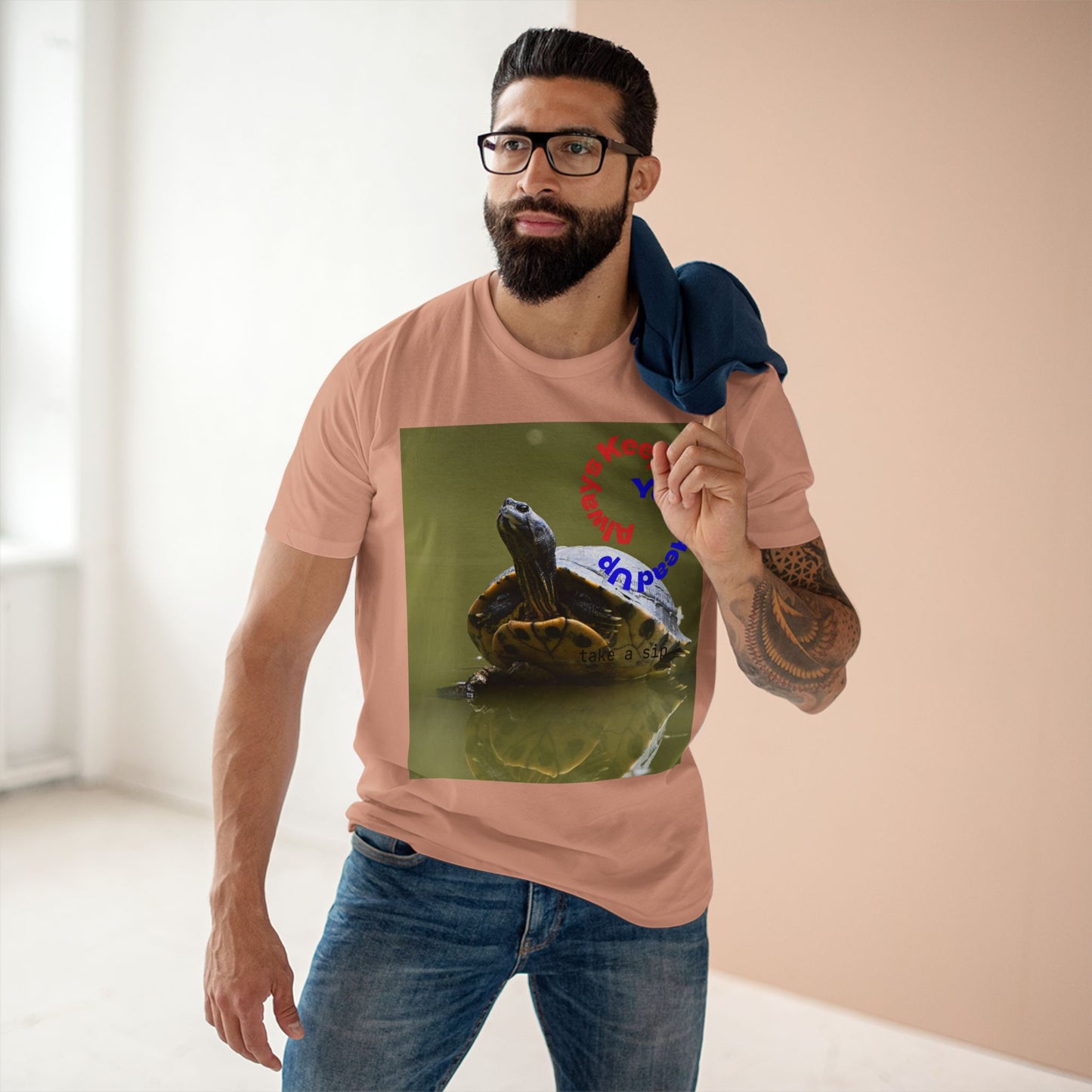 Turtle Photo Tee — 'Hold Your Head Up' Graphic Shirt