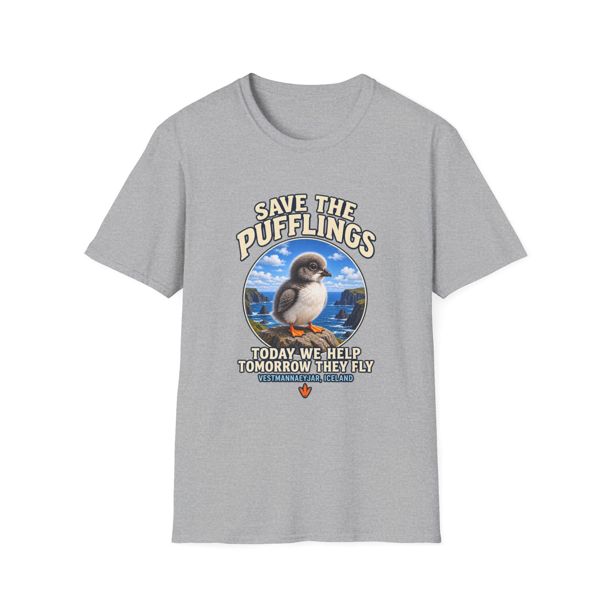 Save the Pufflings T-Shirt — "Save the Pufflings: Today We Help, Tomorrow They Fly" Cute Puffin Rescue Tee