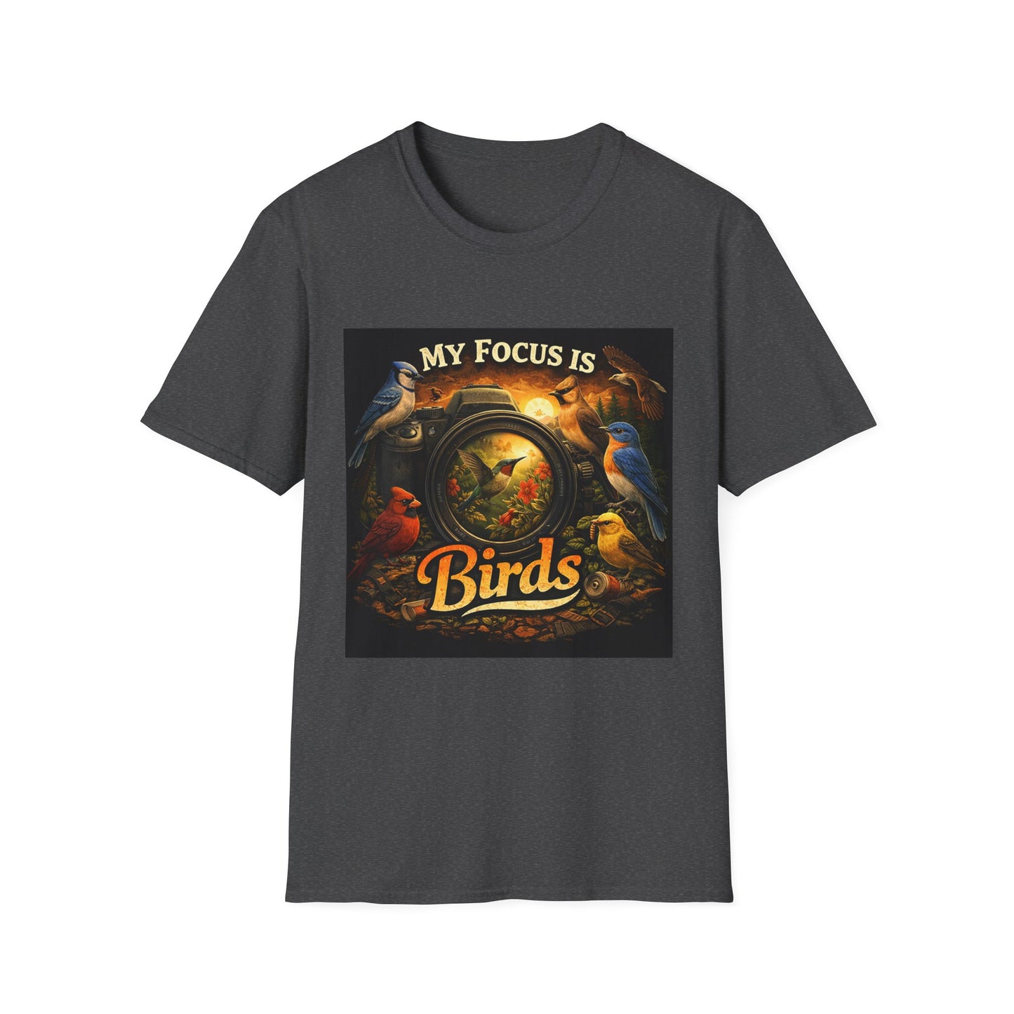 My Focus Is Birds T-Shirt — Vintage Birdwatching Tee