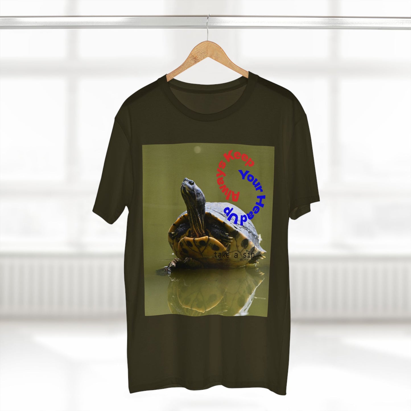 Turtle Photo Tee — 'Hold Your Head Up' Graphic Shirt