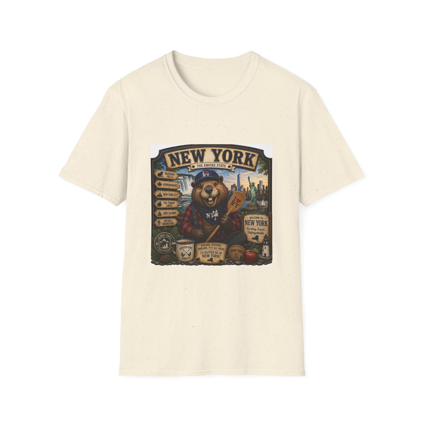 New York Bear Vintage Graphic T-Shirt — NYC Souvenir Cityscape Tee