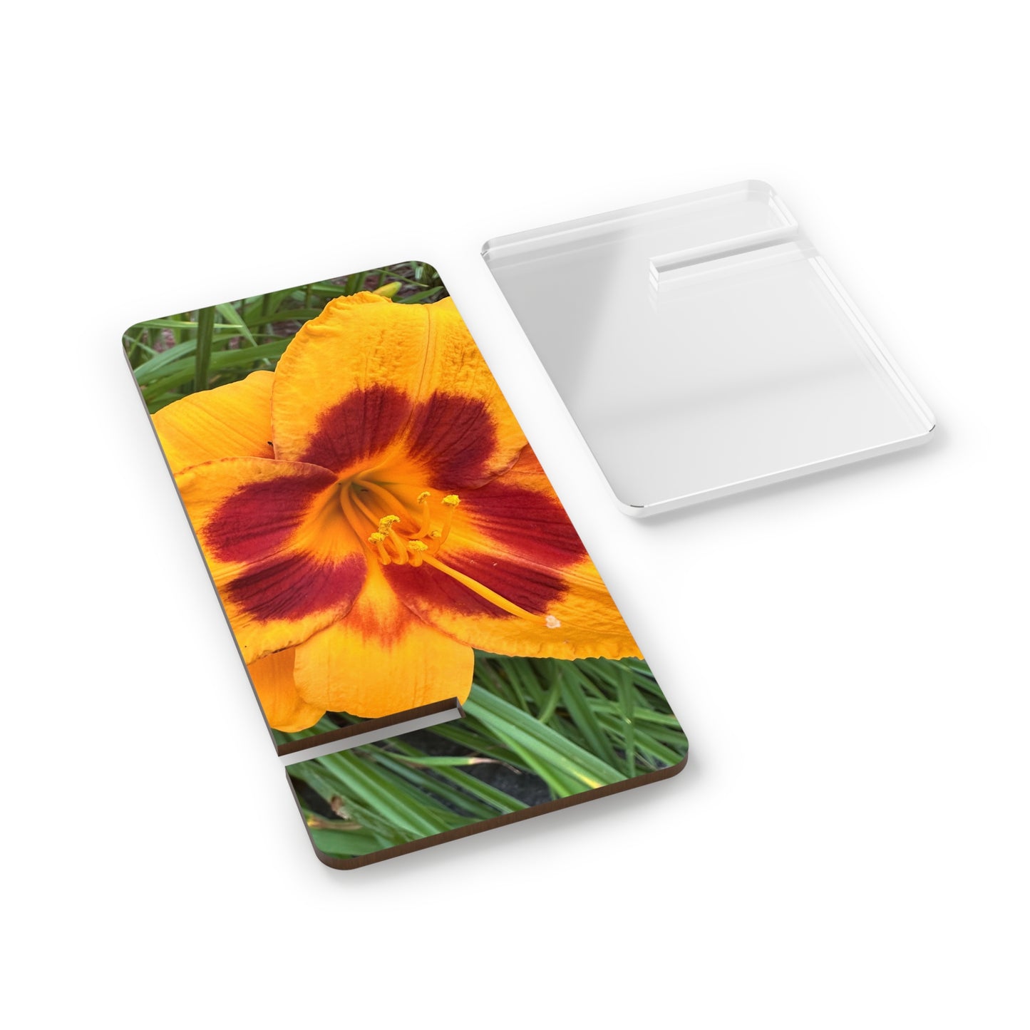 Floral Daylily Phone Stand — Foldable Acrylic Mobile Display