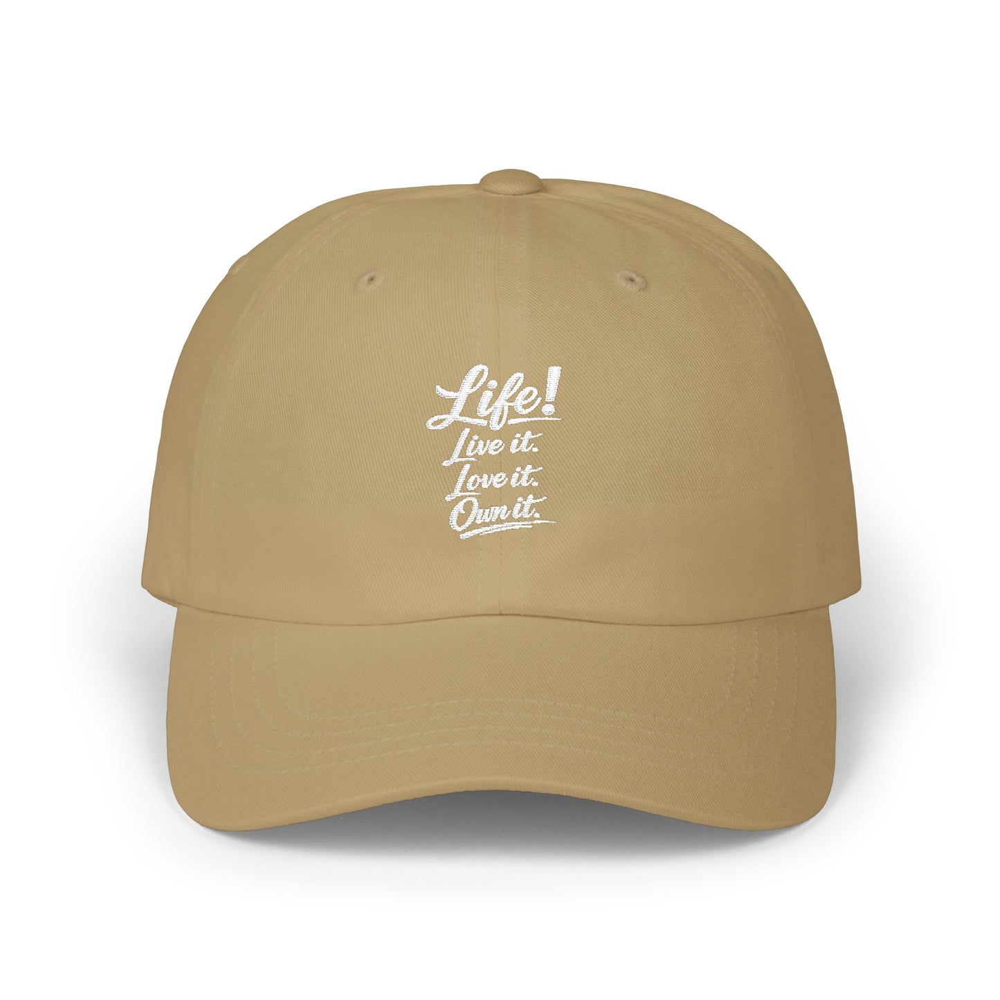 Classic Dad Cap – Minimal Embroidered White Baseball Hat