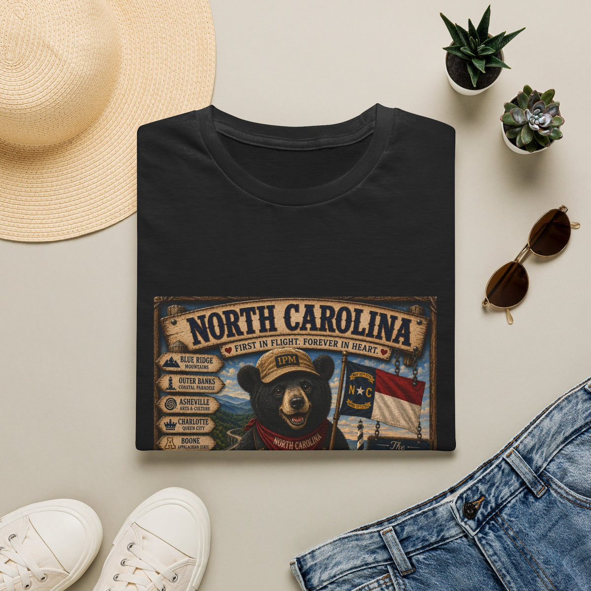 North Carolina Bear Vintage State Pride T-Shirt