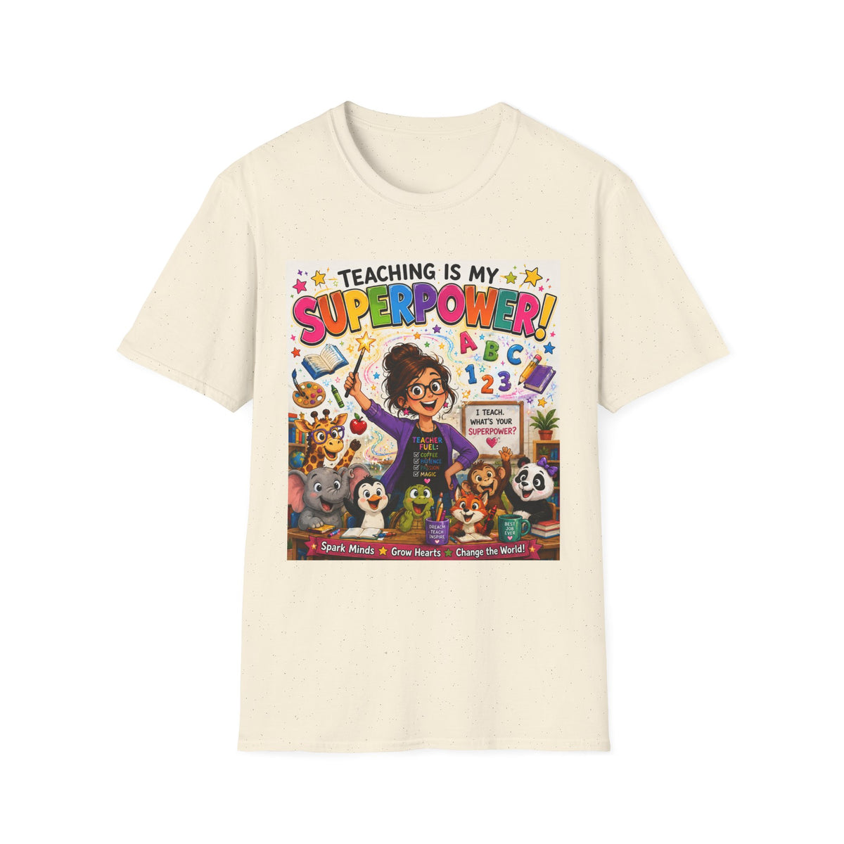 Teaching Is My Superpower T-Shirt — Colorful Teacher Appreciation Tee