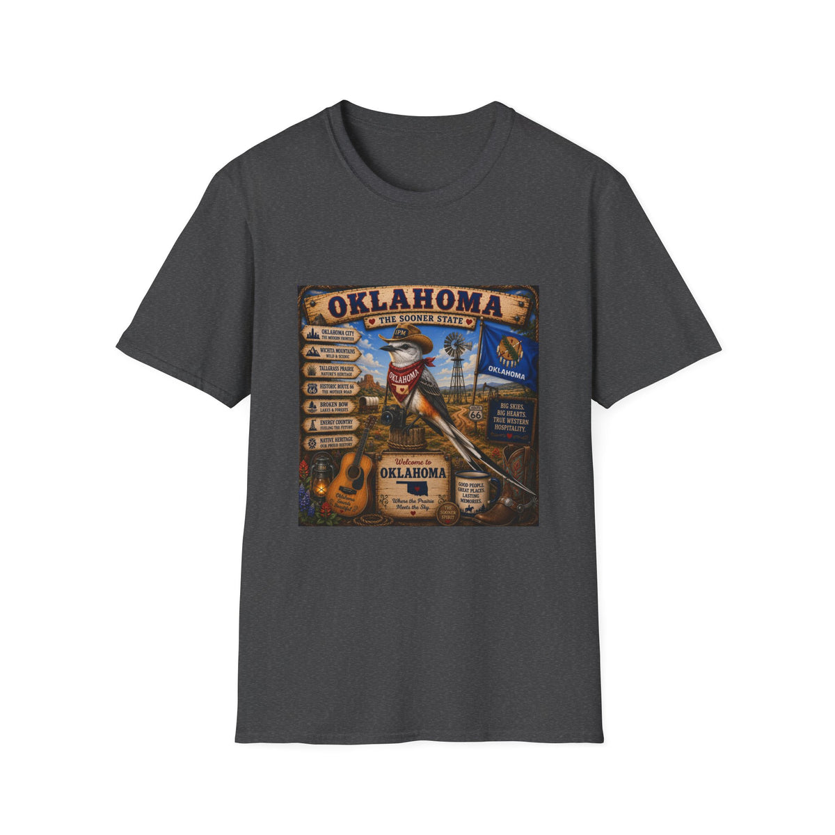 Oklahoma State Vintage Graphic T-Shirt — Sooner State Travel Souvenir