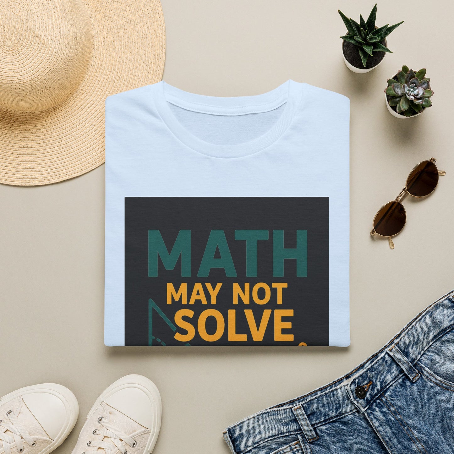 T-Shirt — "Math May Not Solve Everything But Perseverance Does" Inspirational Tee