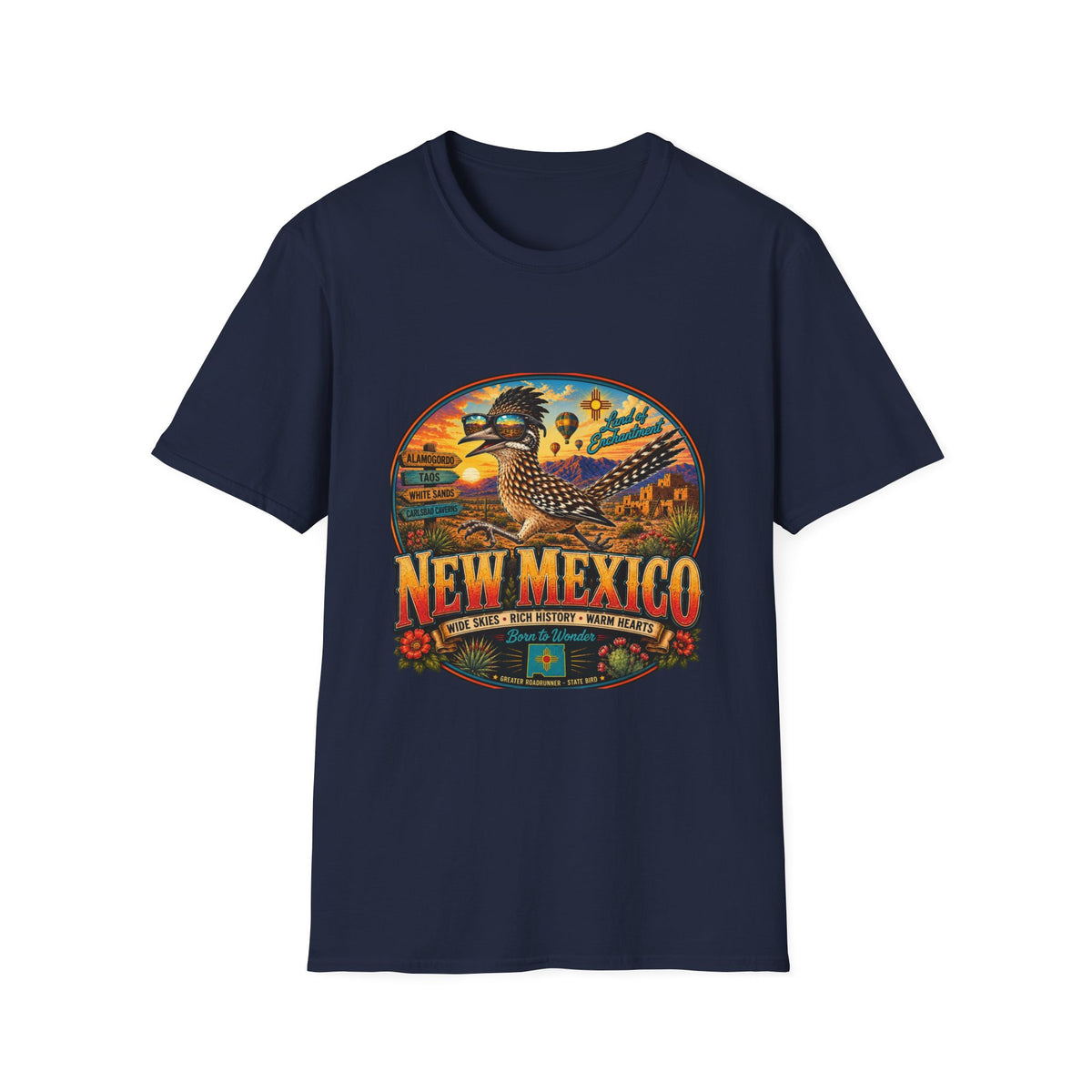New Mexico Roadrunner T-Shirt — Southwestern Desert Souvenir Tee