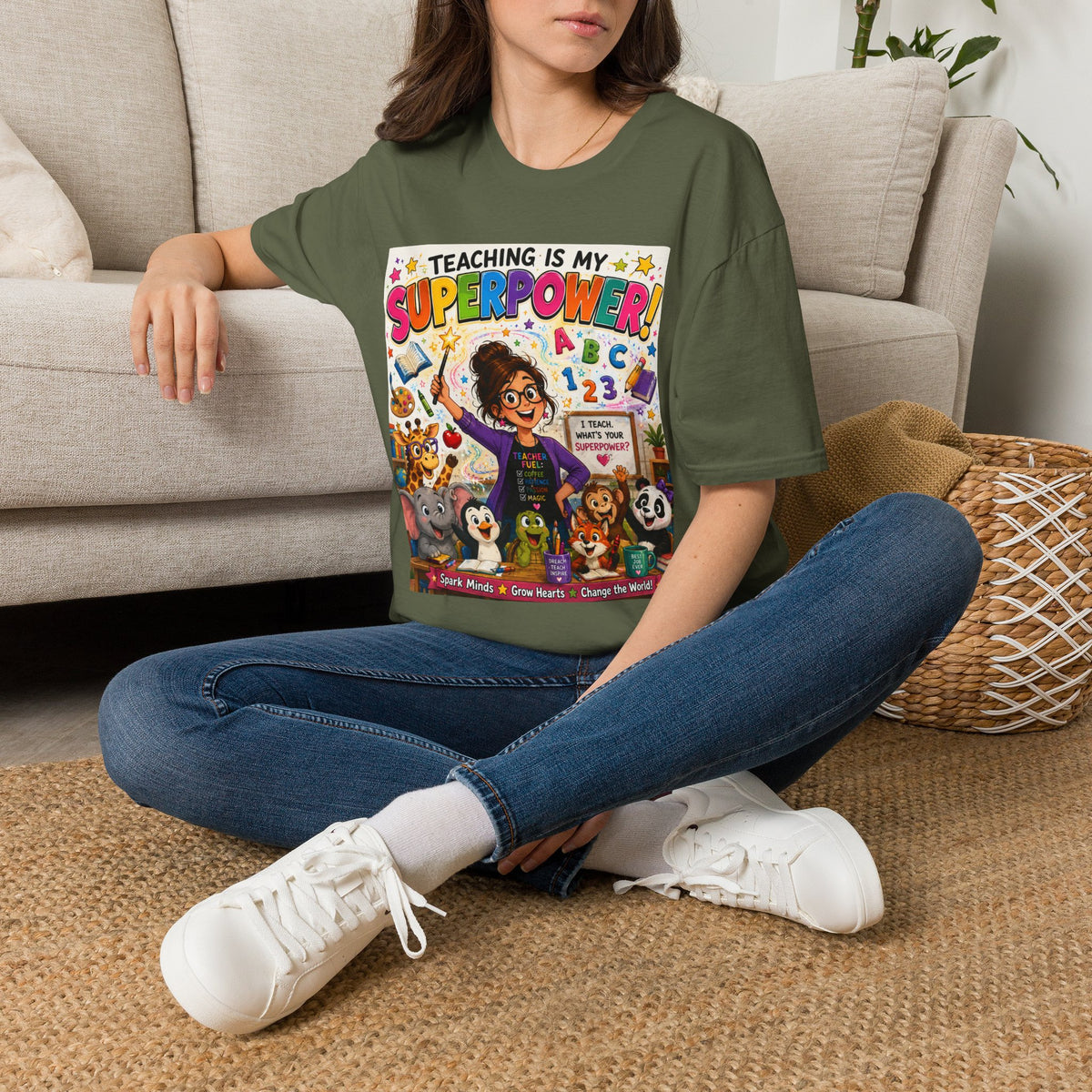 Teaching Is My Superpower T-Shirt — Colorful Teacher Appreciation Tee