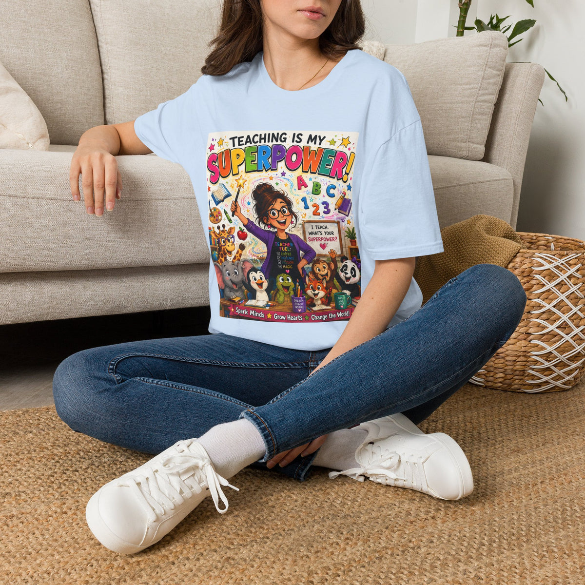 Teaching Is My Superpower T-Shirt — Colorful Teacher Appreciation Tee