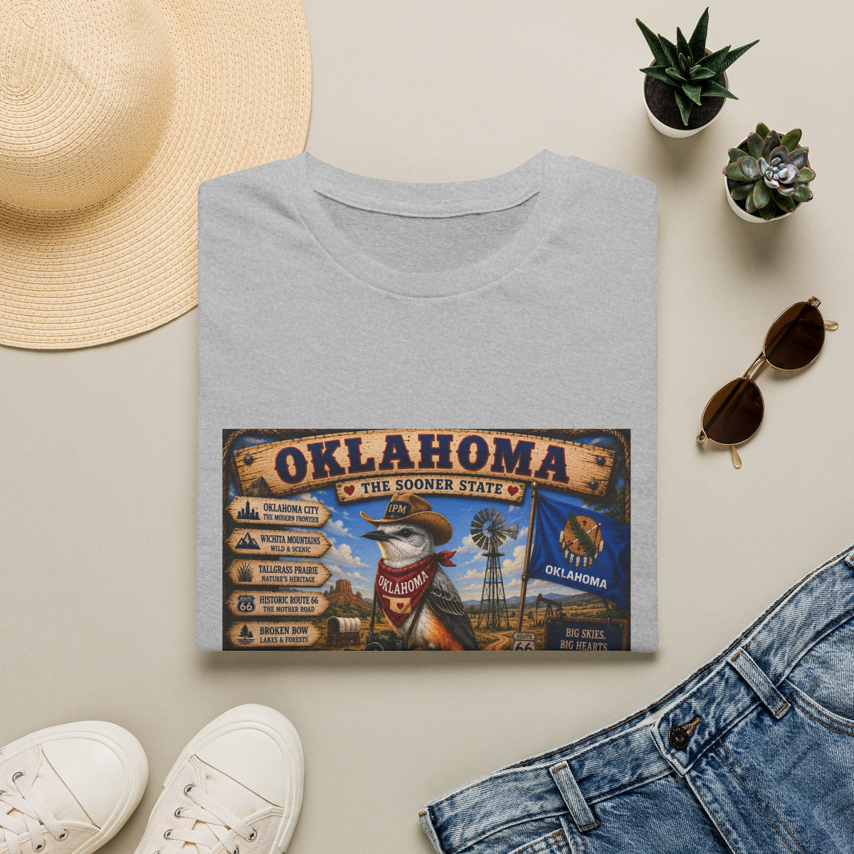 Oklahoma State Vintage Graphic T-Shirt — Sooner State Travel Souvenir