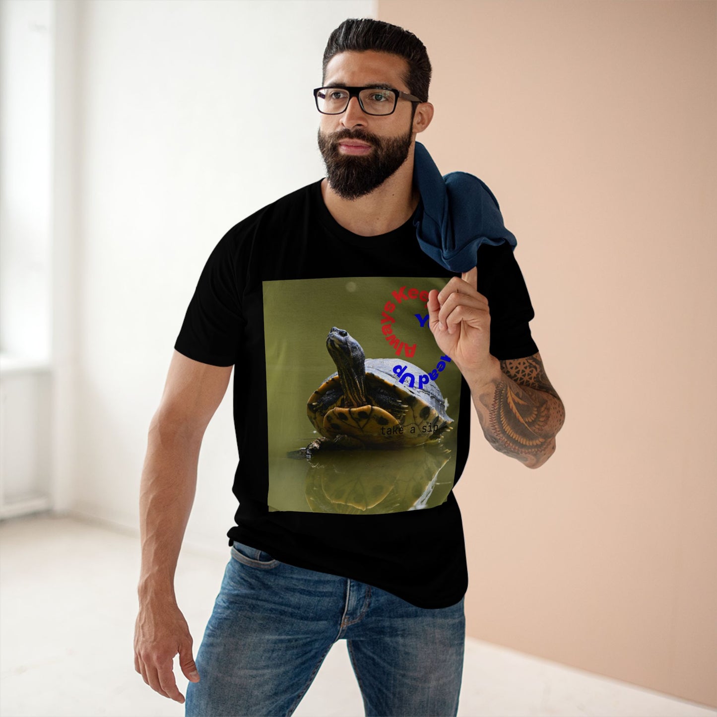 Turtle Photo Tee — 'Hold Your Head Up' Graphic Shirt