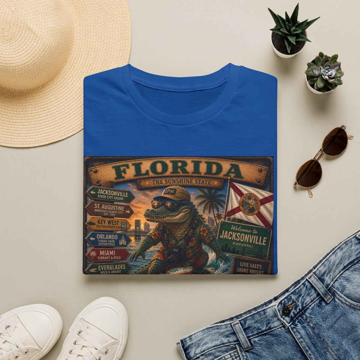 Florida Alligator Vintage Travel T-Shirt