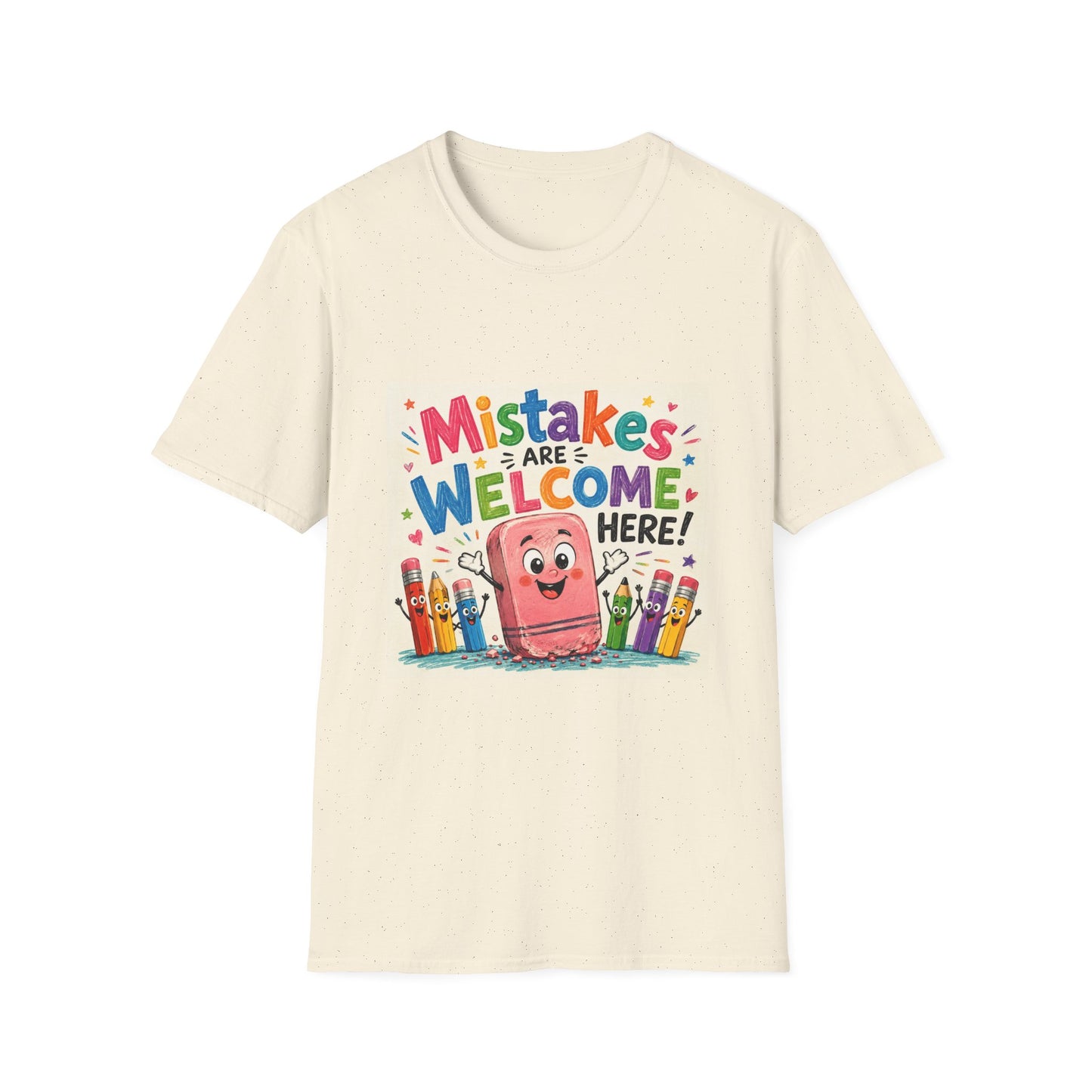 Kids' T-Shirt — "Mistakes Are Welcome Here" Positive Classroom Tee