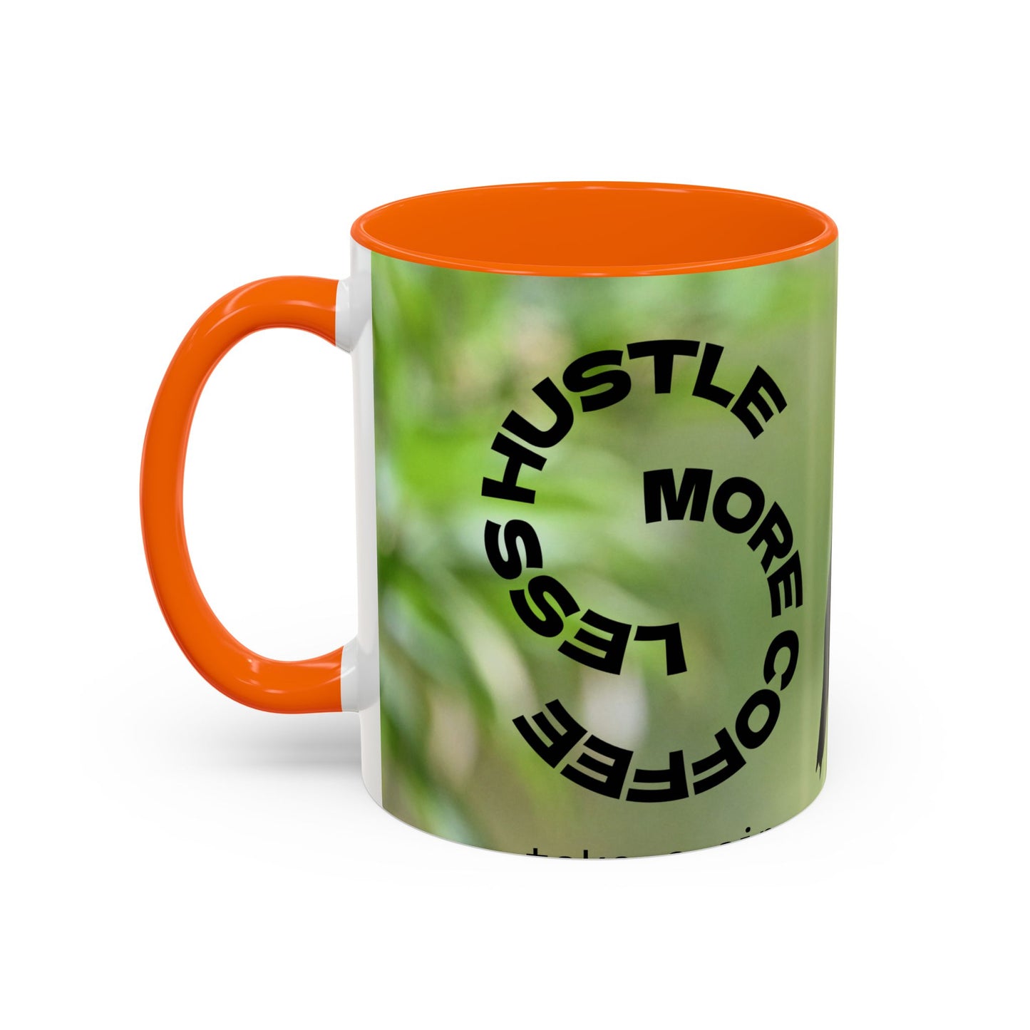 Hummingbird Accent Coffee Mug – 11/15oz Ceramic Mug with Black Interior & Handle