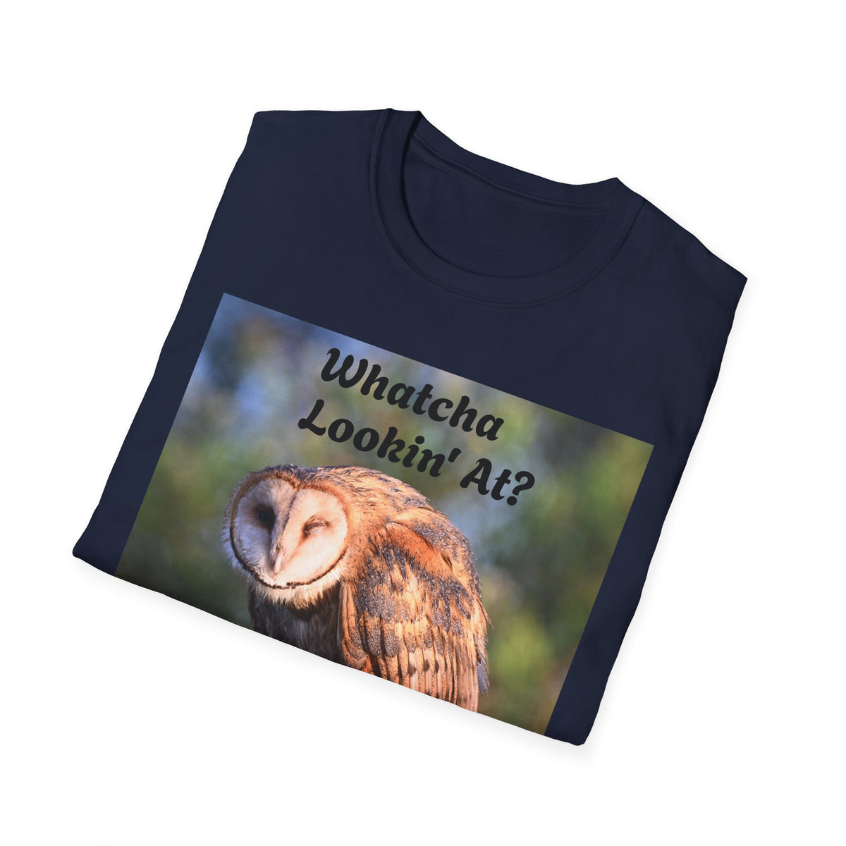 Barn Owl T‑Shirt – “Whatcha Lookin’ At?” Rustic Wildlife Tee