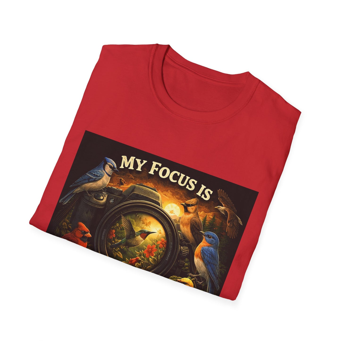 My Focus Is Birds T-Shirt — Vintage Birdwatching Tee