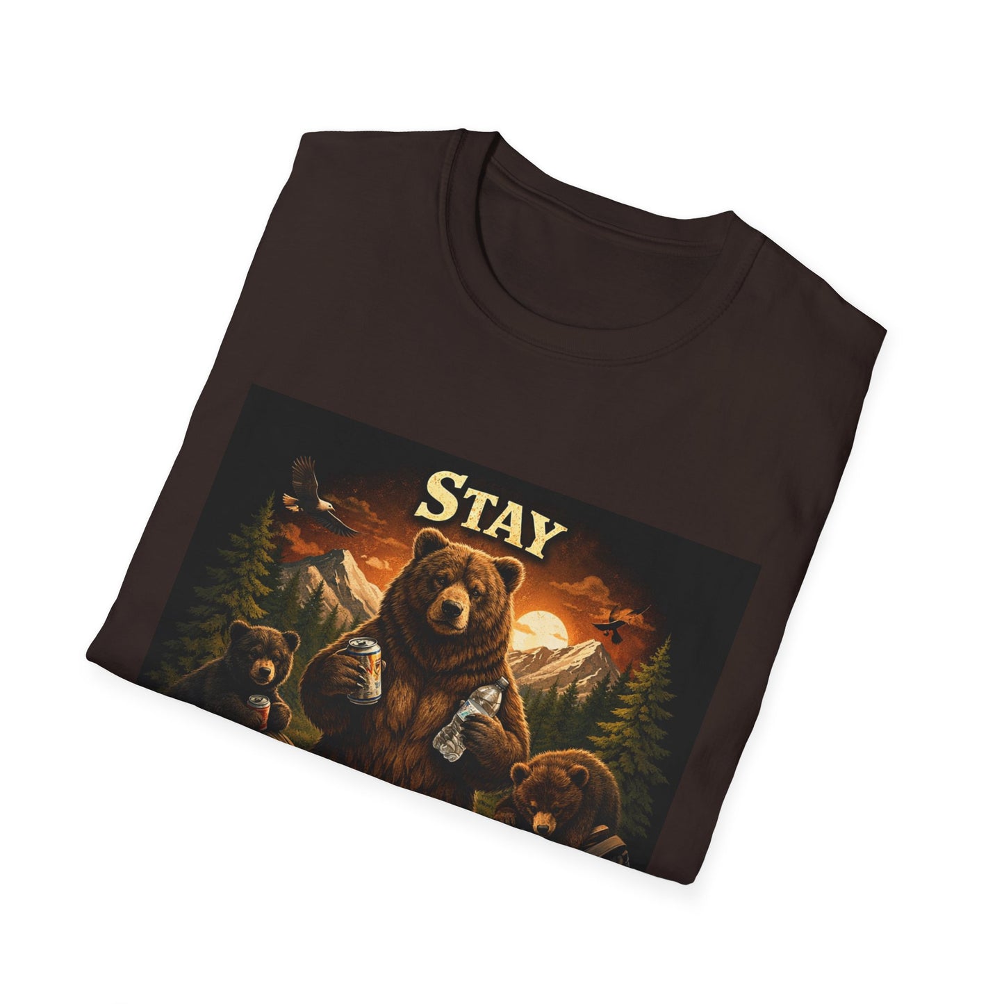 Stay Trashy Bear T-Shirt – Funny Vintage Camping Graphic Tee