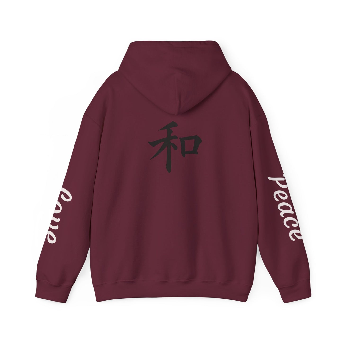 Unisex Love & Peace Hoodie - Cozy Streetwear, Gift for Friends, Casual Wear, Unique Fashion Statement, Zen Vibes