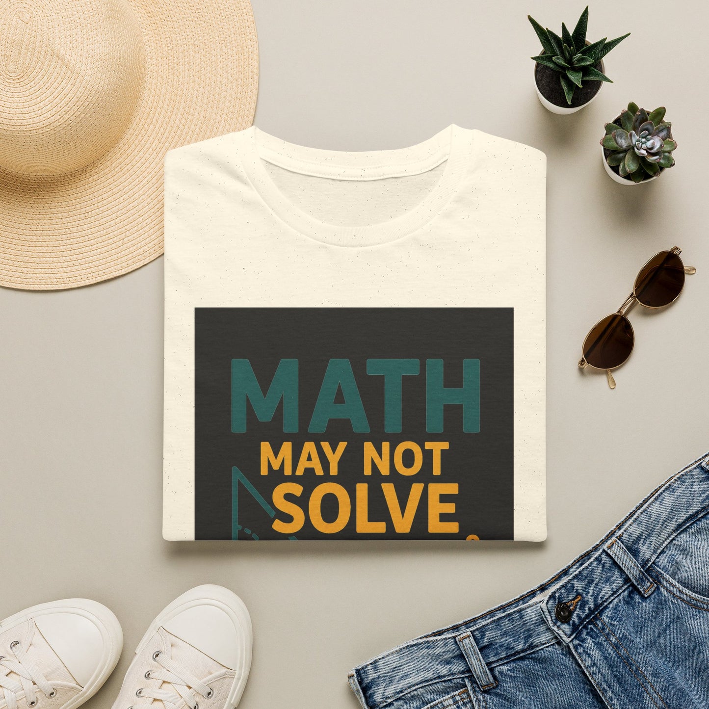 T-Shirt — "Math May Not Solve Everything But Perseverance Does" Inspirational Tee