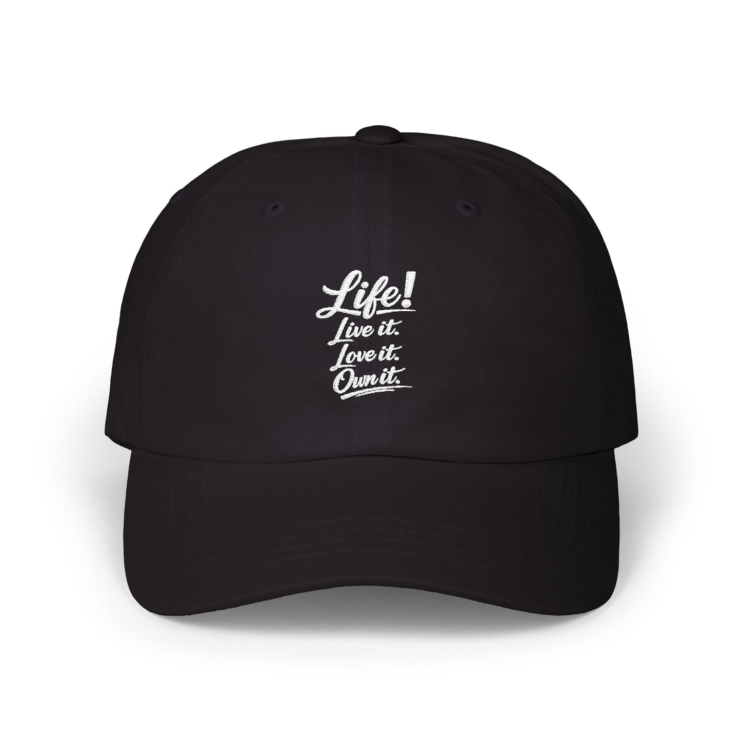 Classic Dad Cap – Minimal Embroidered White Baseball Hat