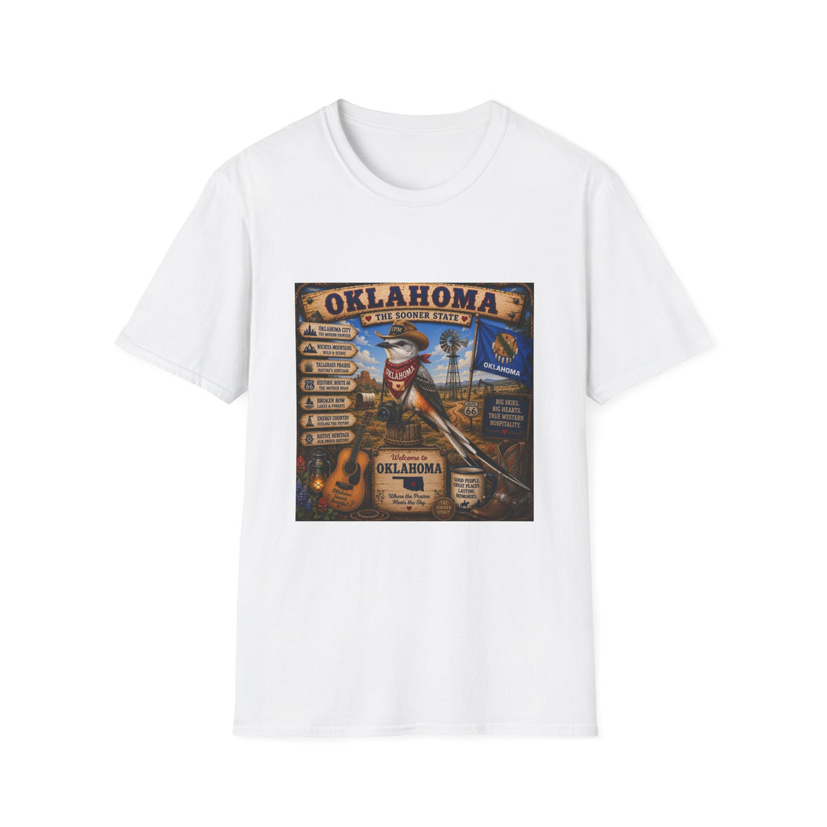 Oklahoma State Vintage Graphic T-Shirt — Sooner State Travel Souvenir