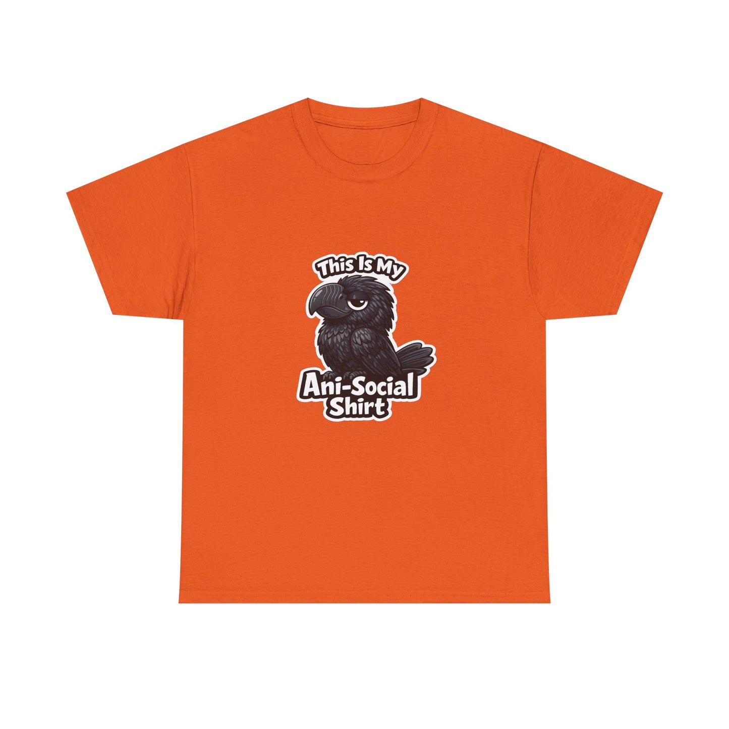 Anti-Social Shirt T‑Shirt — Cute Grumpy Bird Graphic Tee