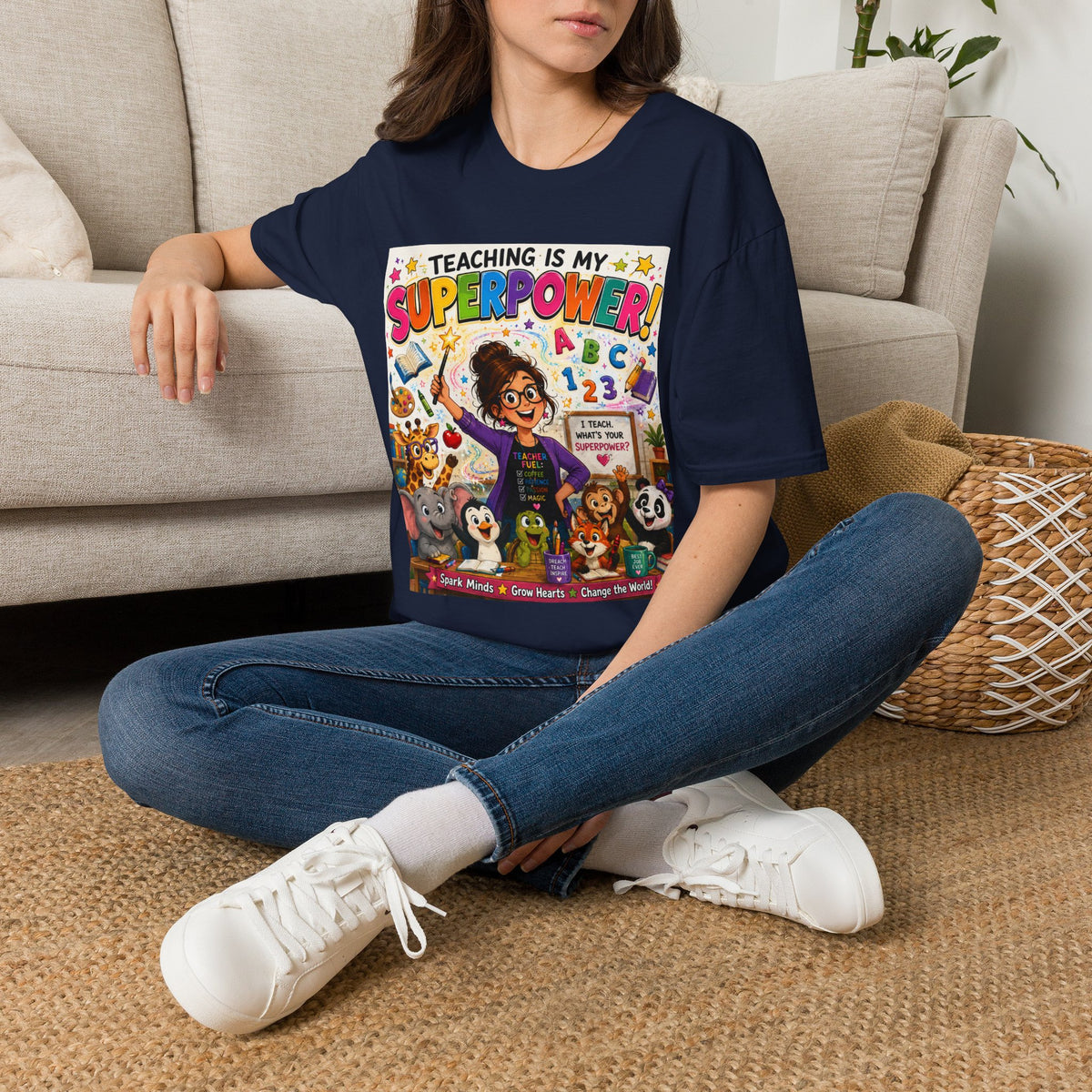 Teaching Is My Superpower T-Shirt — Colorful Teacher Appreciation Tee