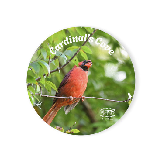 Cardinal's Cove Cork Coaster Set | Nature Inspired Home Decor, Table Accessories, Gift for Bird Lovers, Kitchen Coasters, Rustic Style