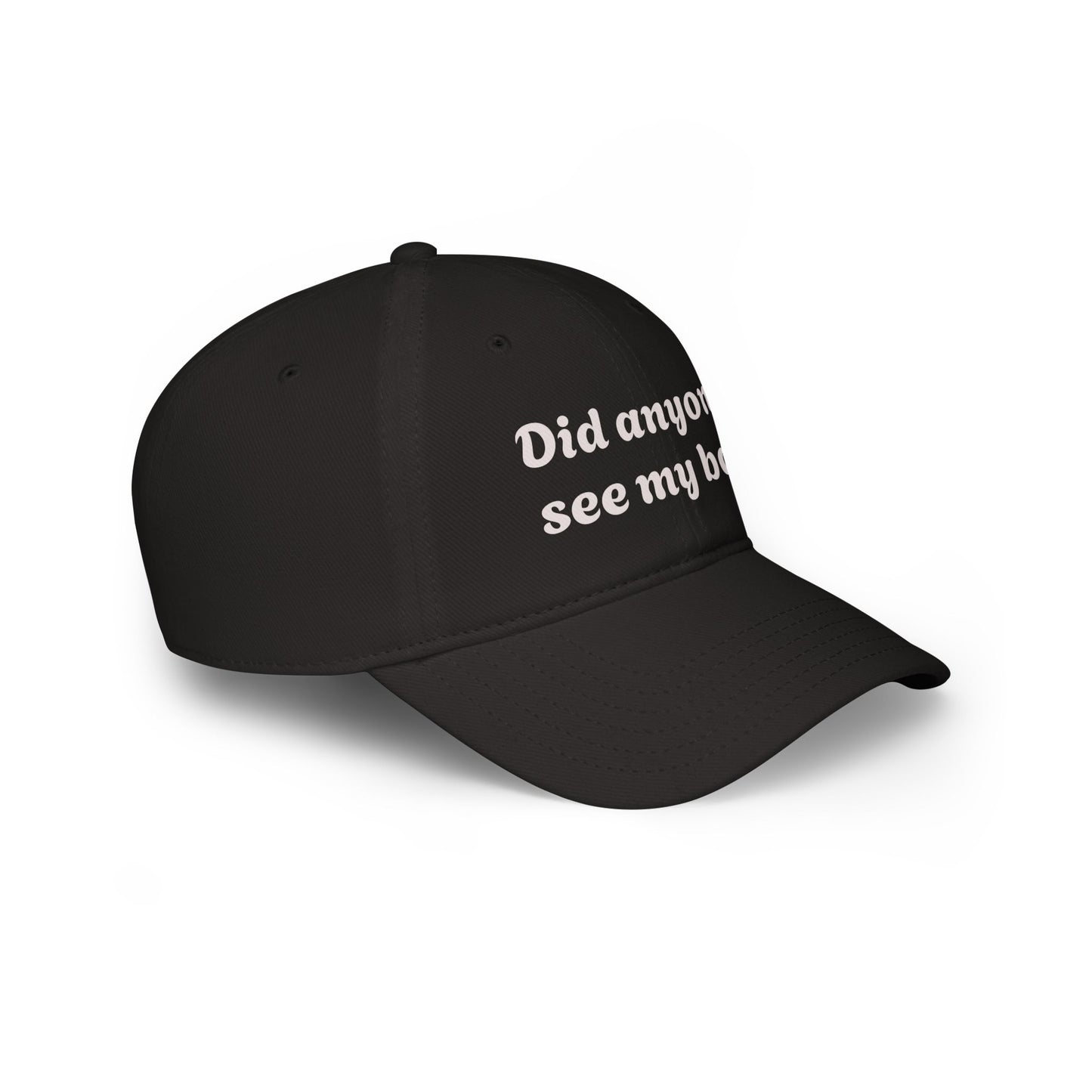 Playful Red Baseball Cap - "Did anyone see my ball?" Hat, Fun Gift for Sports Lovers, Casual Wear, Outdoor Activities, Unique Statement Cap