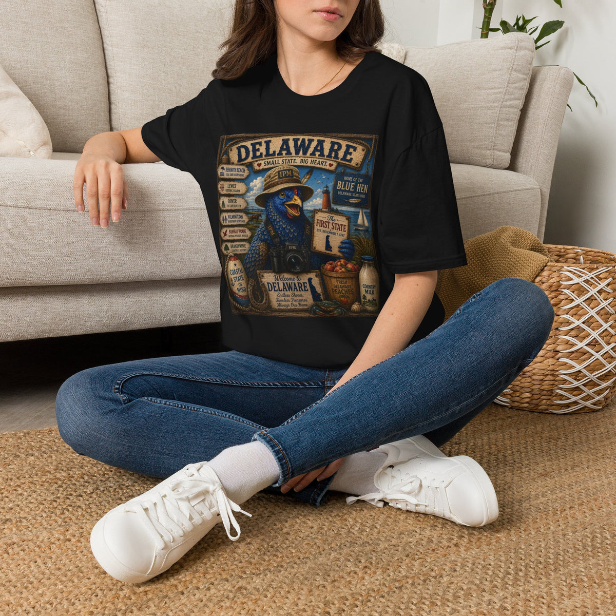 Delaware Blue Hen Vintage State Pride T-Shirt