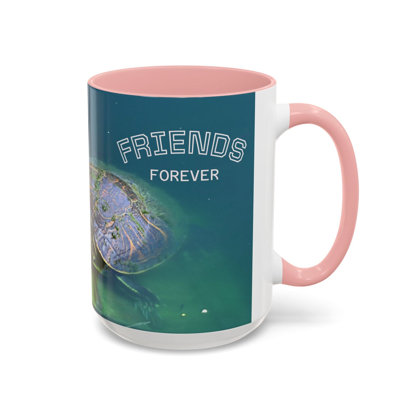 Friends Forever Turtle Accent Coffee Mug — 11/15oz Gift for Animal Lovers