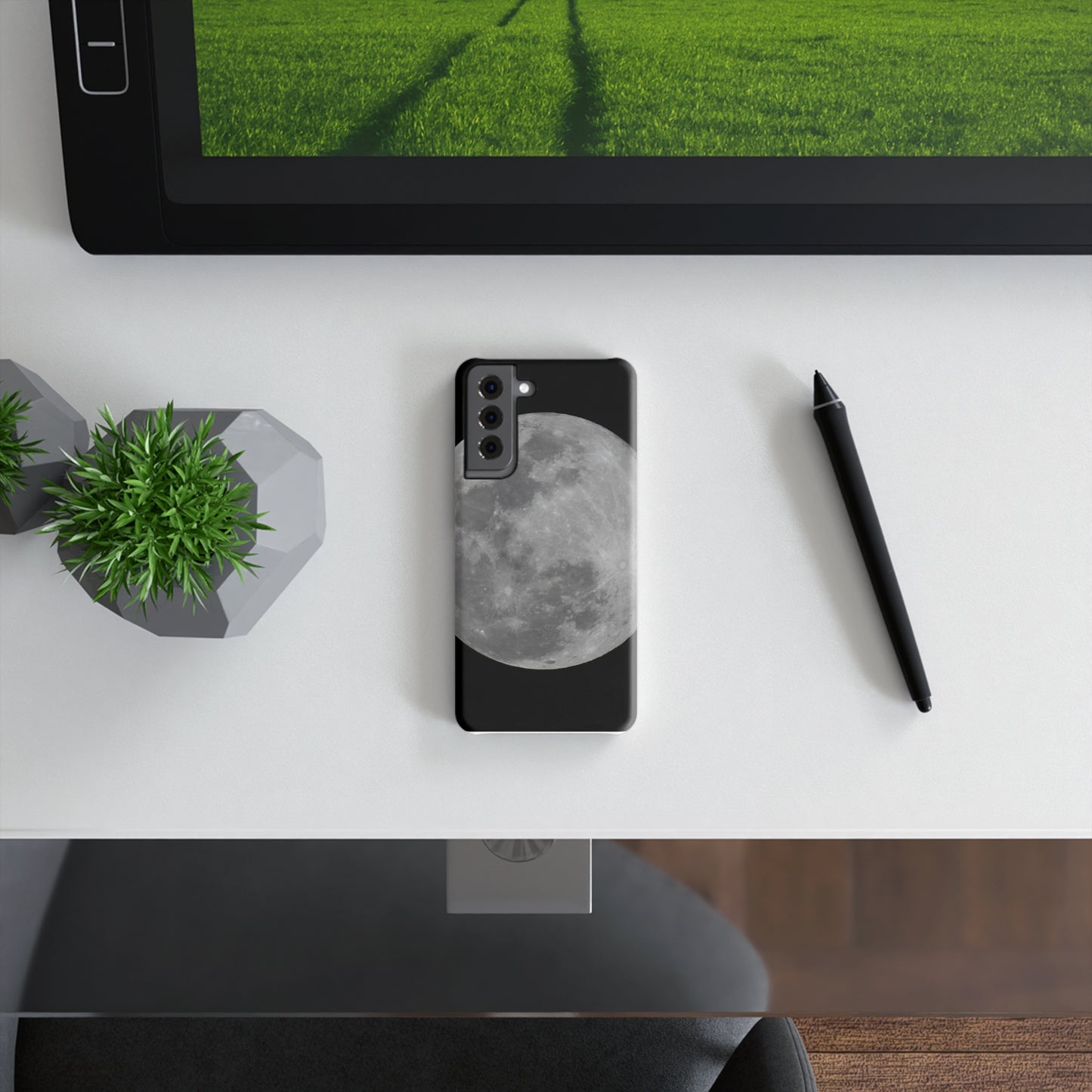 Moon Phase Slim Snap Case, Celestial Phone Cover, Lunar Design Case, Galaxy Gift for Star Lovers, Night Sky Accessories