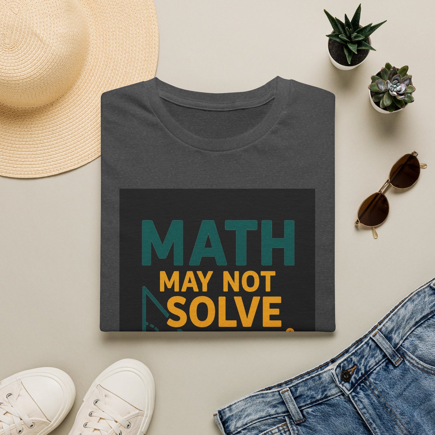 T-Shirt — "Math May Not Solve Everything But Perseverance Does" Inspirational Tee