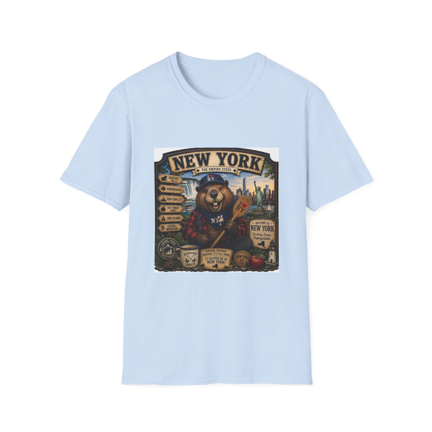 New York Bear Vintage Graphic T-Shirt — NYC Souvenir Cityscape Tee
