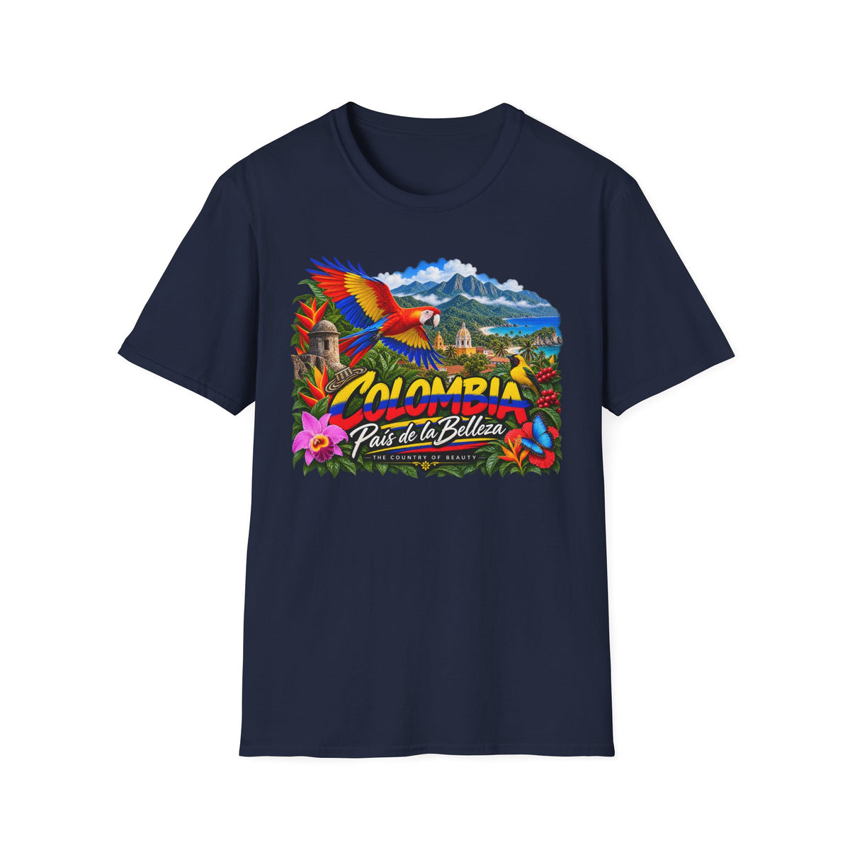 Colombia País de la Belleza Tropical Travel T-Shirt