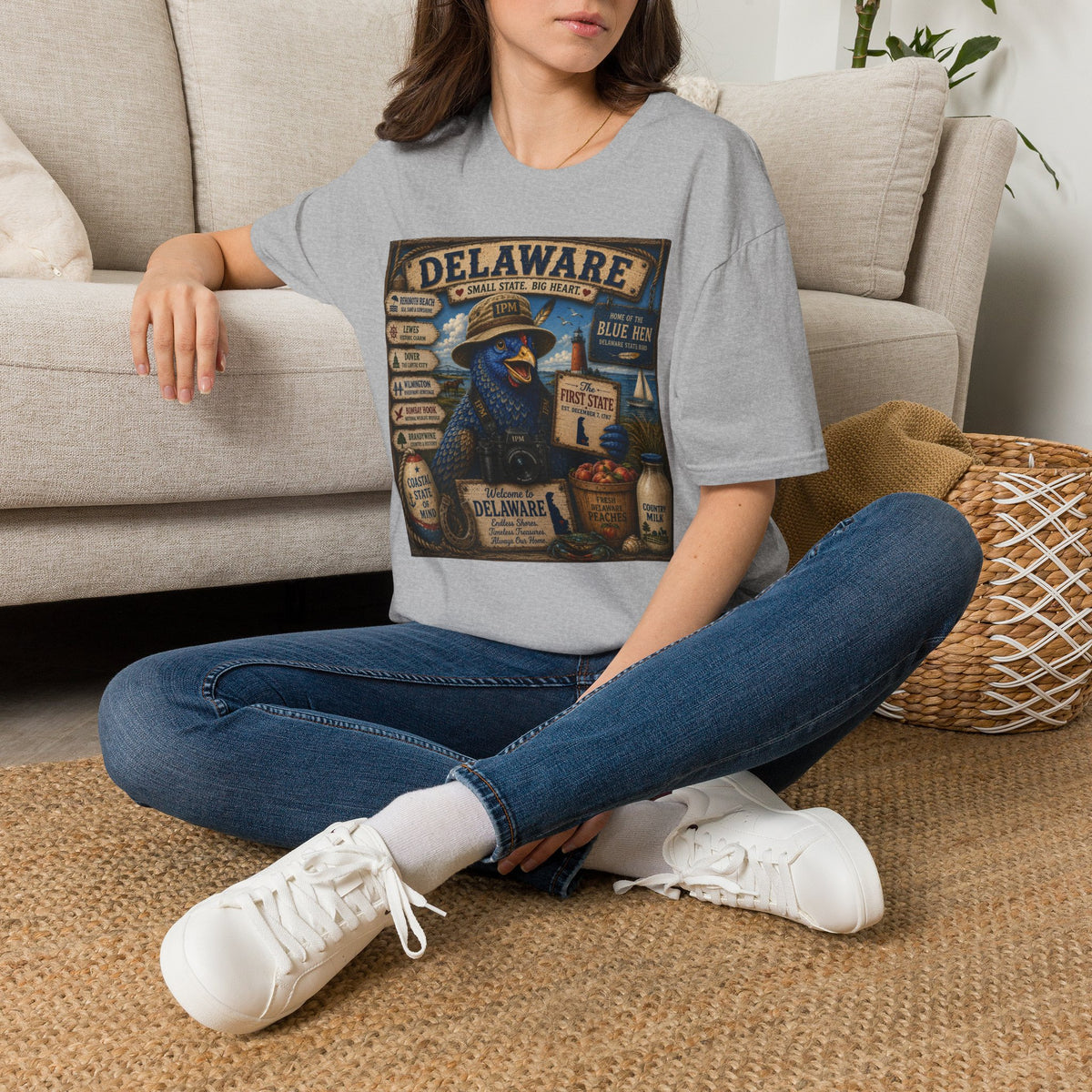 Delaware Blue Hen Vintage State Pride T-Shirt