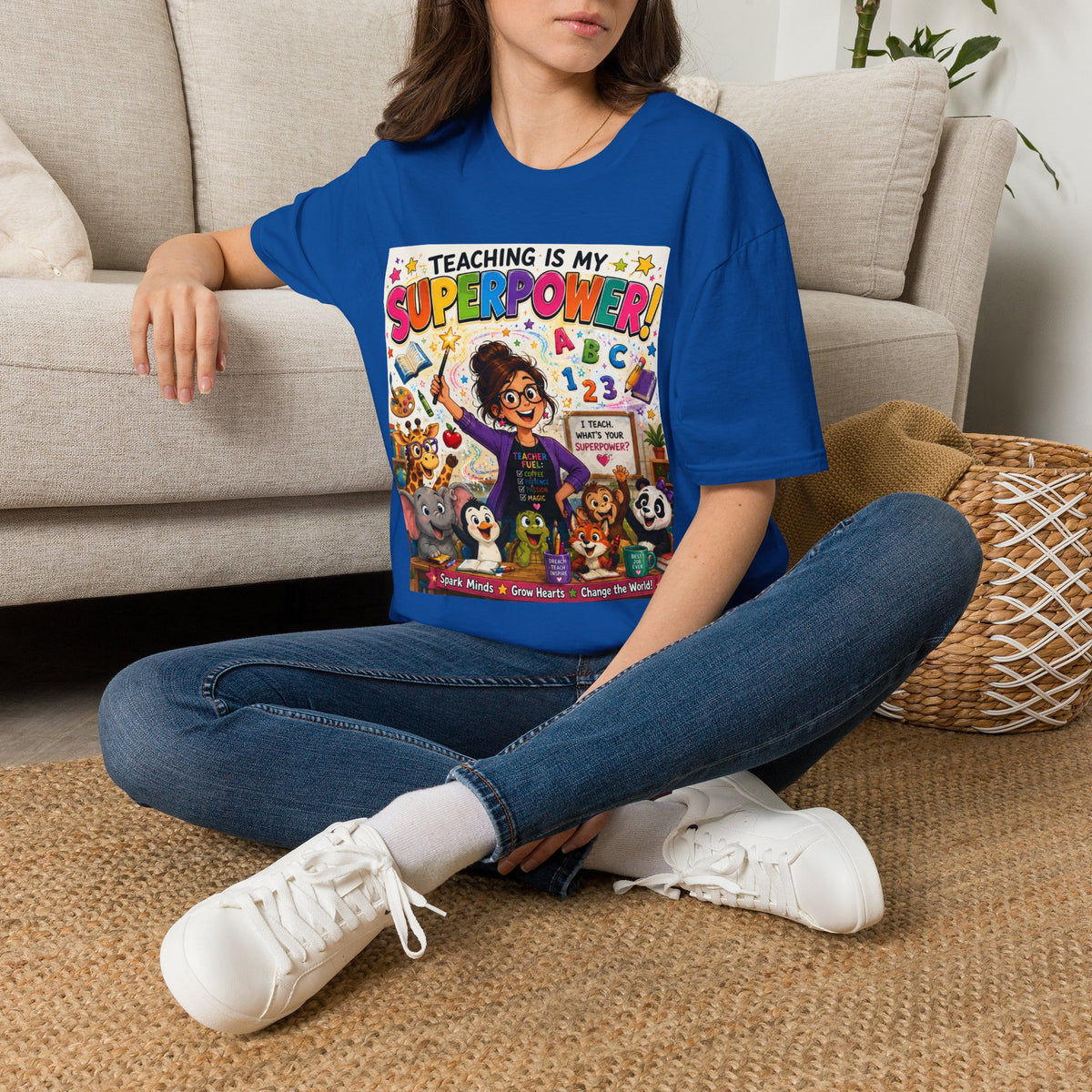 Teaching Is My Superpower T-Shirt — Colorful Teacher Appreciation Tee