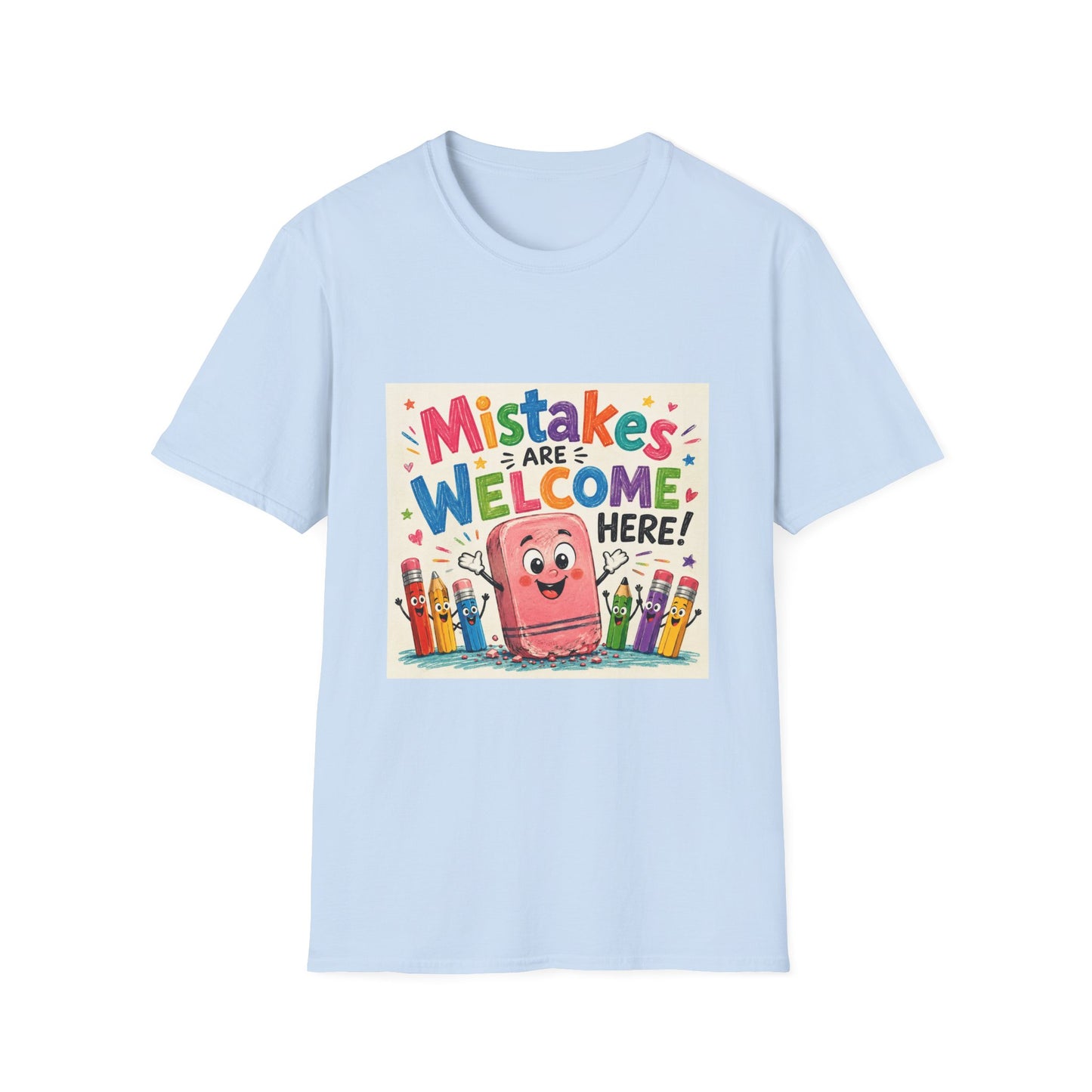 Kids' T-Shirt — "Mistakes Are Welcome Here" Positive Classroom Tee