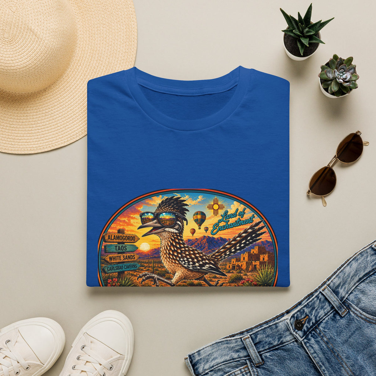 New Mexico Roadrunner T-Shirt — Southwestern Desert Souvenir Tee
