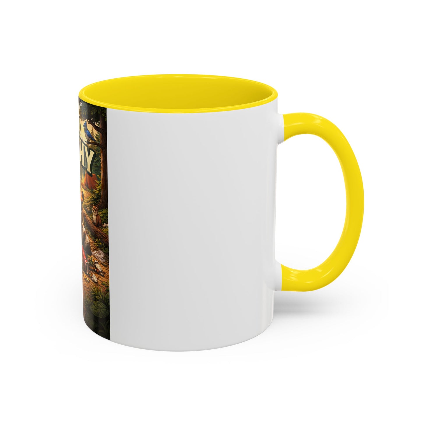 Stay Trashy Coffee Mug — Funny Raccoon Trash Can Design, Novelty Gift for Friends & Family