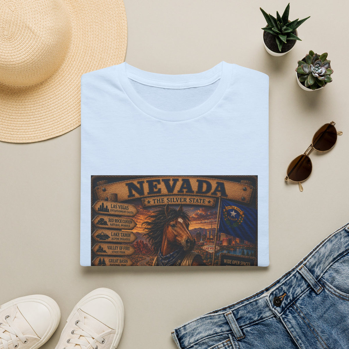 Nevada Vintage State Pride T-Shirt — The Silver State Graphic Tee