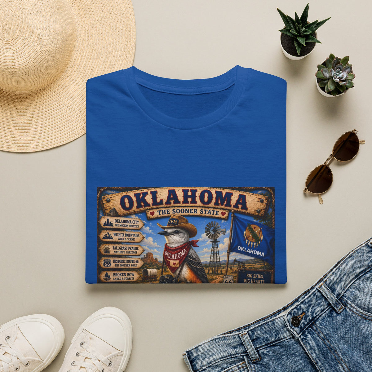 Oklahoma State Vintage Graphic T-Shirt — Sooner State Travel Souvenir