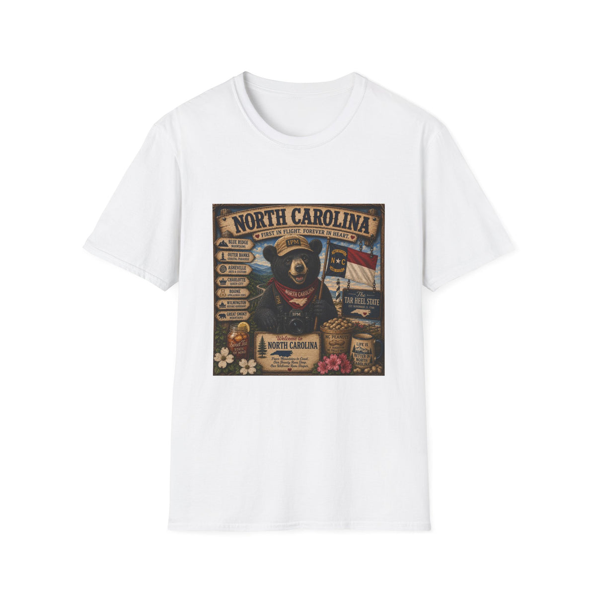 North Carolina Bear Vintage State Pride T-Shirt