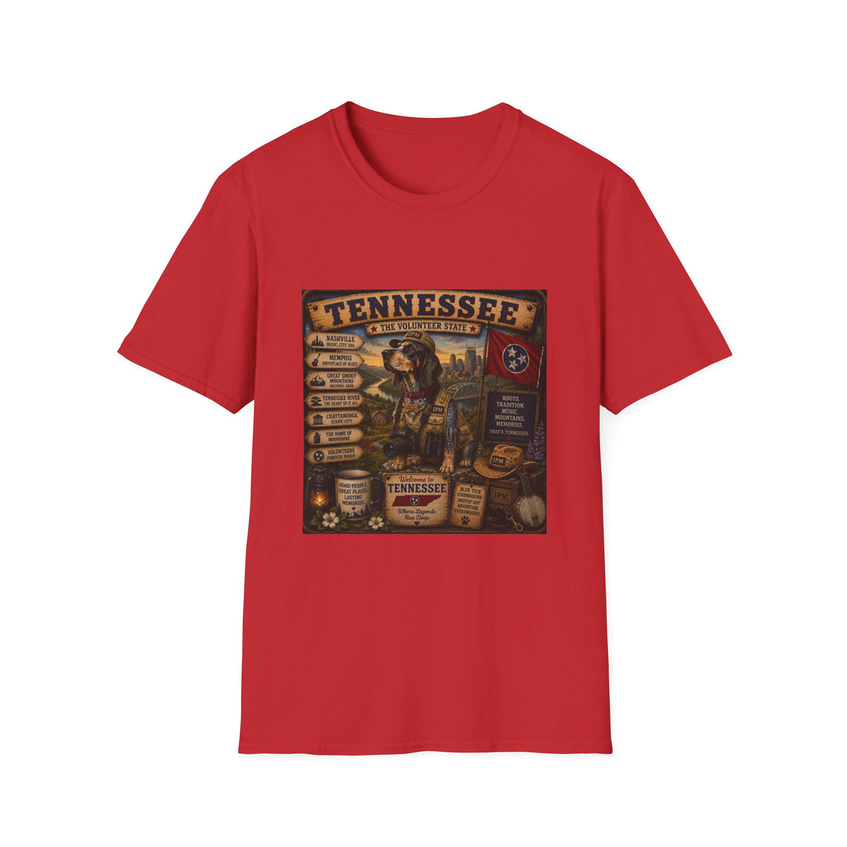 Tennessee Vintage State T-Shirt — "The Volunteer State" Retro Travel Tee