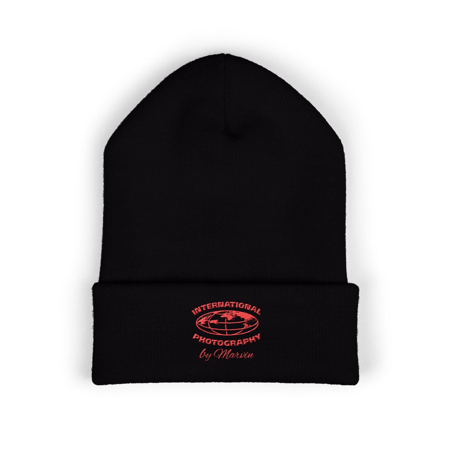 Classic Embroidered Beanie - Cozy Winter Hat, Photography Gift, Trendy Knit Cap, Casual Streetwear, Unisex Apparel, Winter Accessory