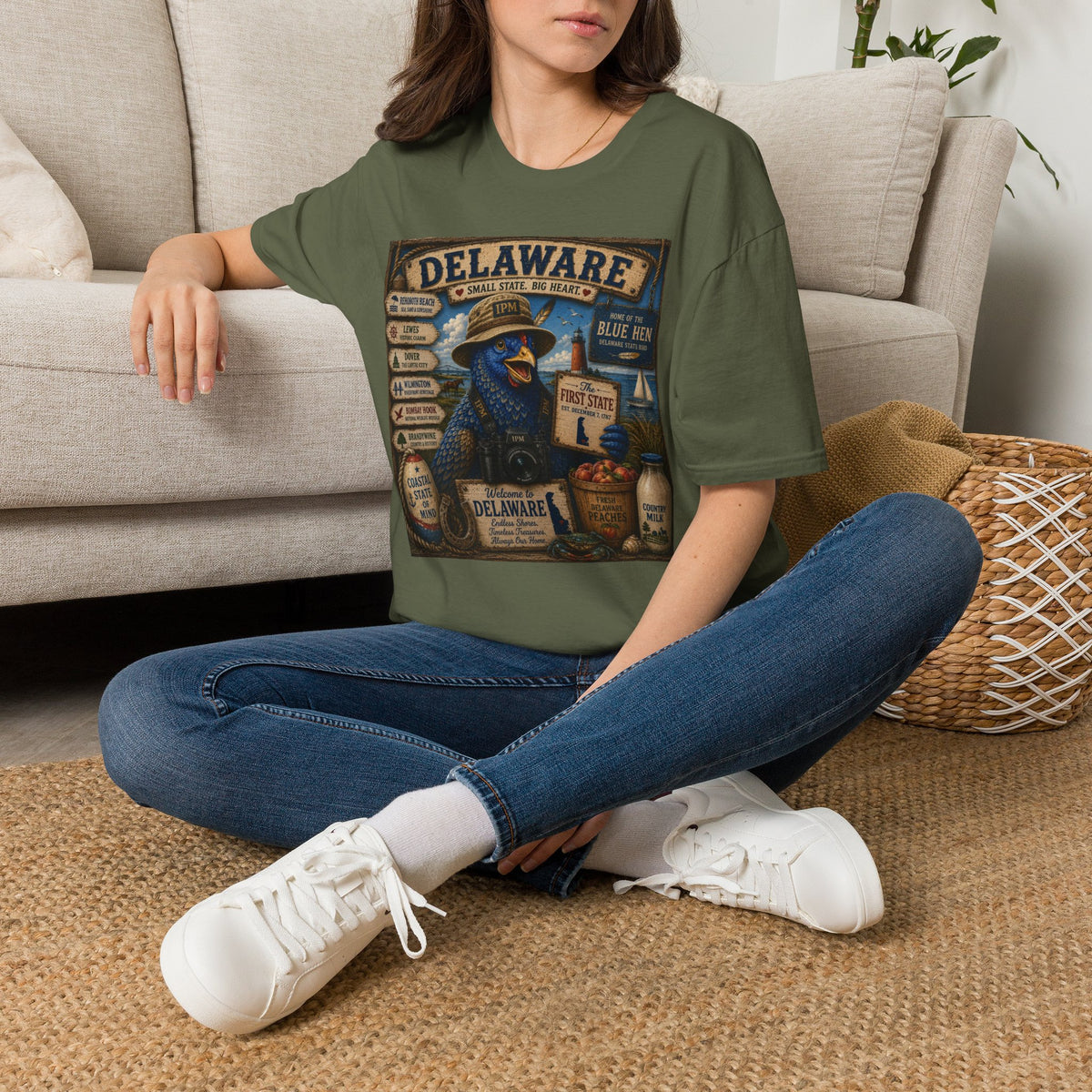 Delaware Blue Hen Vintage State Pride T-Shirt