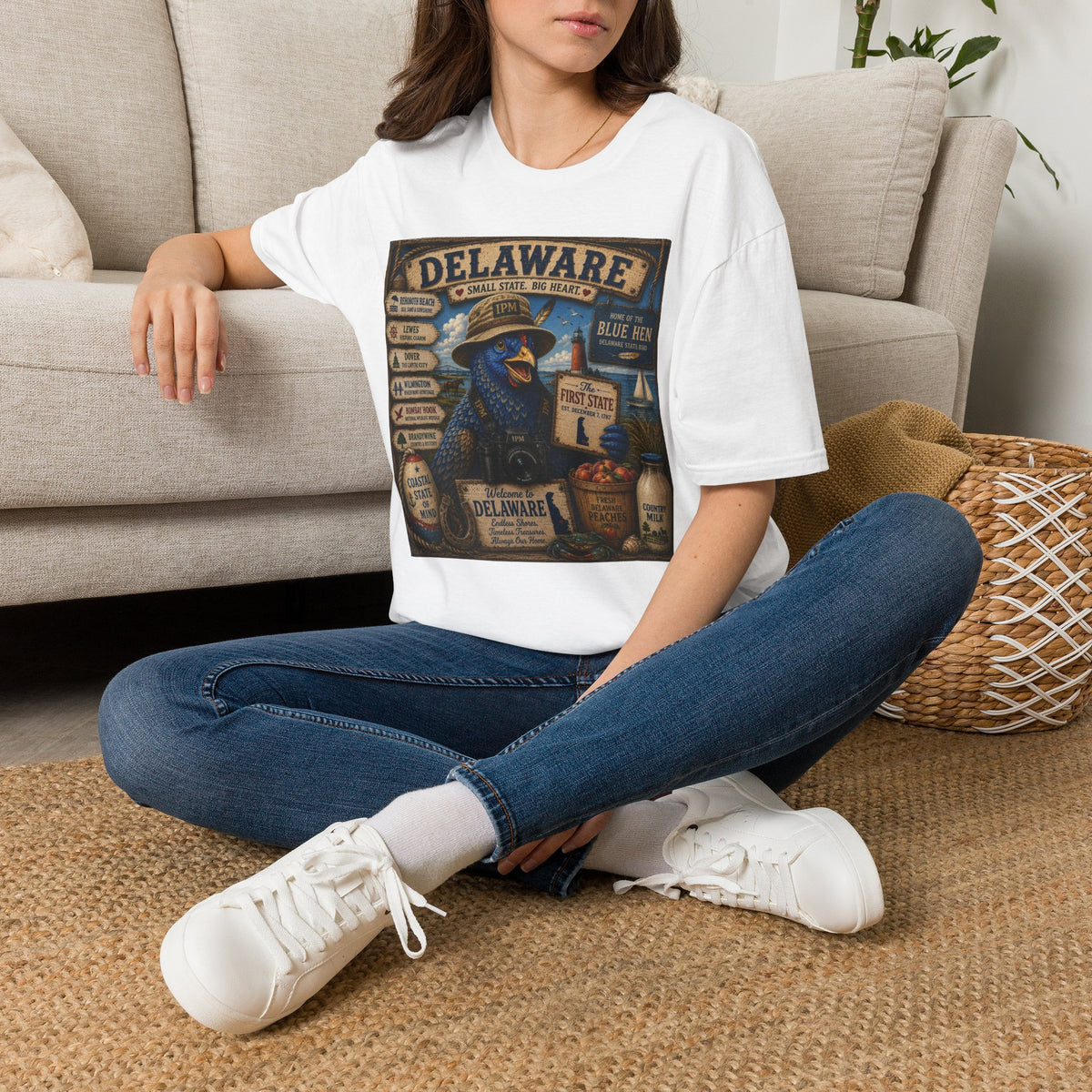 Delaware Blue Hen Vintage State Pride T-Shirt