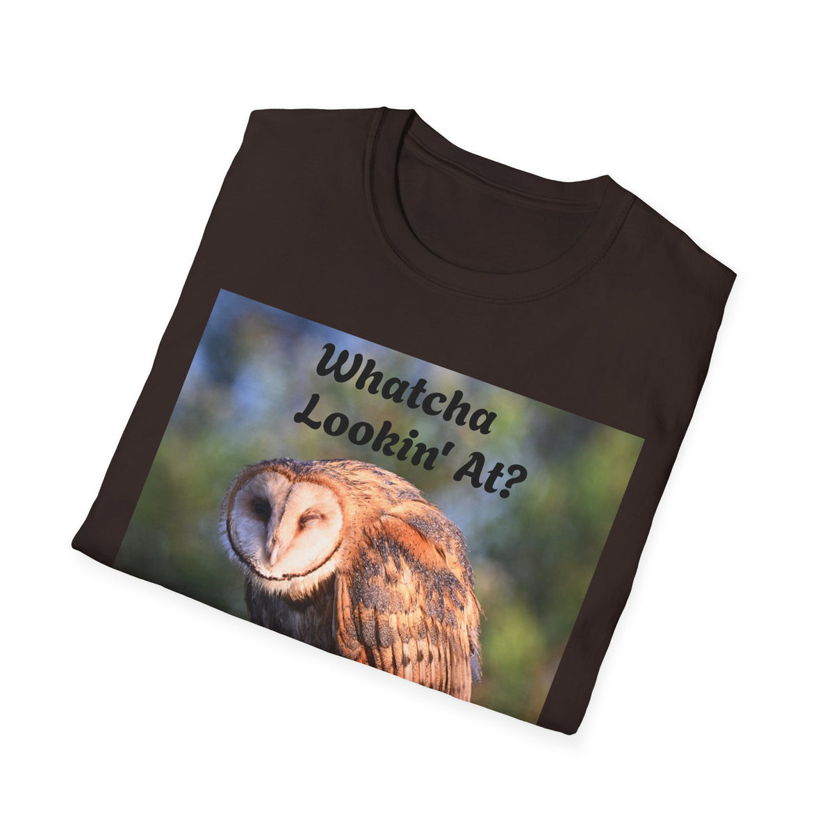 Barn Owl T‑Shirt – “Whatcha Lookin’ At?” Rustic Wildlife Tee